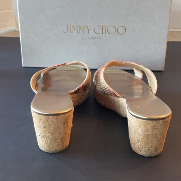 Jimmy Choo Geranium Snake Print leather Panna size 39 - Picture 5 of 14